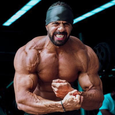 Abu Rabiea displaying strength