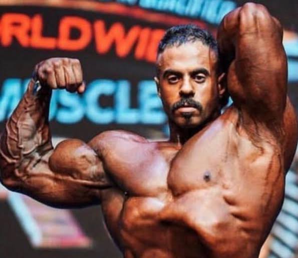 Abu Rabiea posing on stage